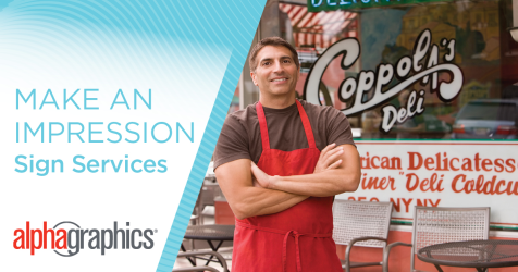 Create an immersive brand experience—from window, wall, and floor to trade show booths and everything in between—to leave a lasting impact.

Still trying to figure out how you can take your business to the next level? Download our latest eBook: ahead.alphagraphics.com/ebook