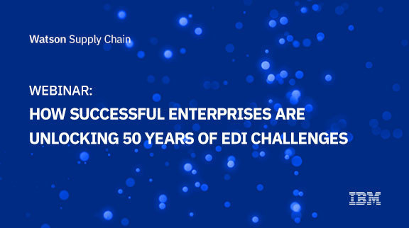 Join us! Hear from successful organizations on how they're handling manual transactions with their small partner networks. Watch the webinar. #WatsonSupplyChain bit.ly/2Y1FBRr