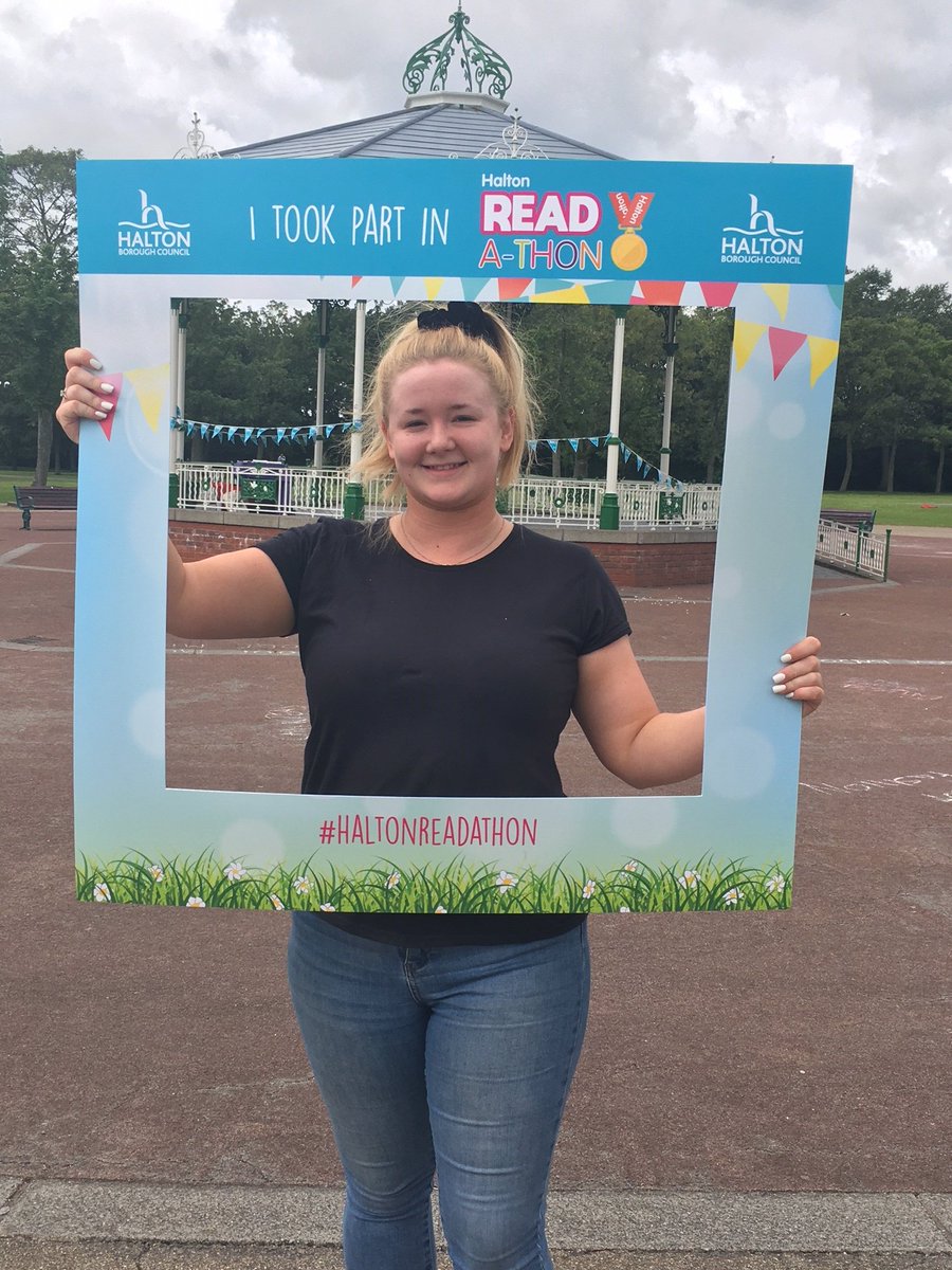 HaltonBC's tweet photo. We did it! Well done Halton readers. You more than trebled your target #Haltonreadathon @HaltonLibraries @EspositosIce #NorthWestHour https://t.co/hnAtuVMfQz https://t.co/Qwuofd0zno