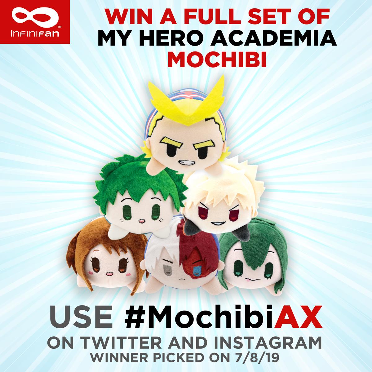 InfinifanInc's tweet photo. We will be picking the winner of the My Hero Academia Mochibi contest tonight! You can still upload photos of you and your Mochibi with #MochibiAX today! We will announce the winner tomorrow! Good luck everyone who enters! #Mochibi #MyHeroAcademia https://t.co/dMuGBudSIz