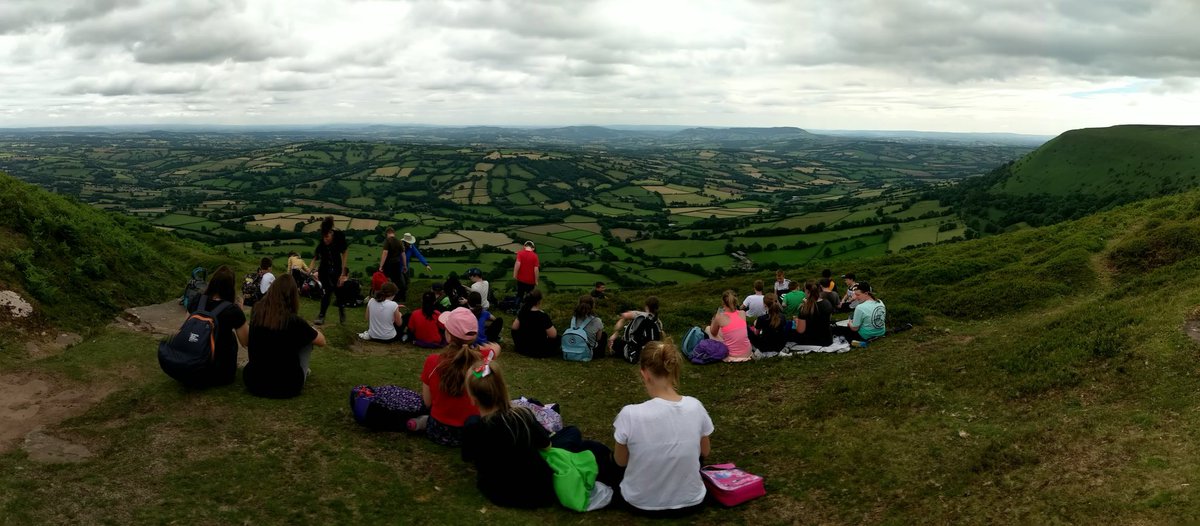 LlantilioSchool's tweet photo. What an amazing day Year 6 had with the staff from @BreconBeaconsNP @BLMUP walking from Llanthony Priory onto Hatterrall Hill. #BlackMountains #BMLUP #healthyconfidentindividuals https://t.co/9ExrcUUnBz