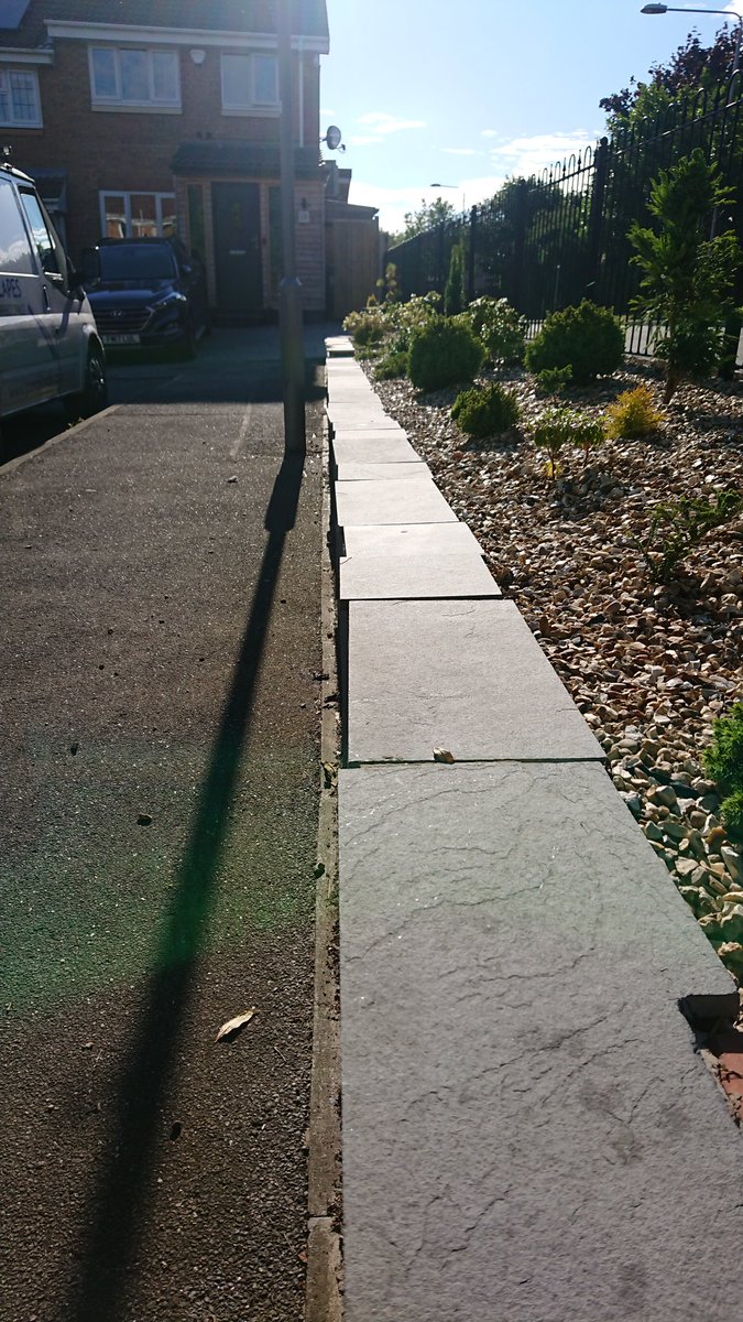 GandJLandscapes's tweet photo. Good day from @GandJLandscapes 👏 Relayed the 'Black Limestone' wall copings that a previous landscaper had laid not even 2 years ago 😯 Also jointed them with @JointTec 'Grey Granite' #Nottingham #Landscaping #Westbridgford  #Creatingyourperfectspace 
https://t.co/6p0tuwsmo1 https://t.co/7wjOJQ6nQ9