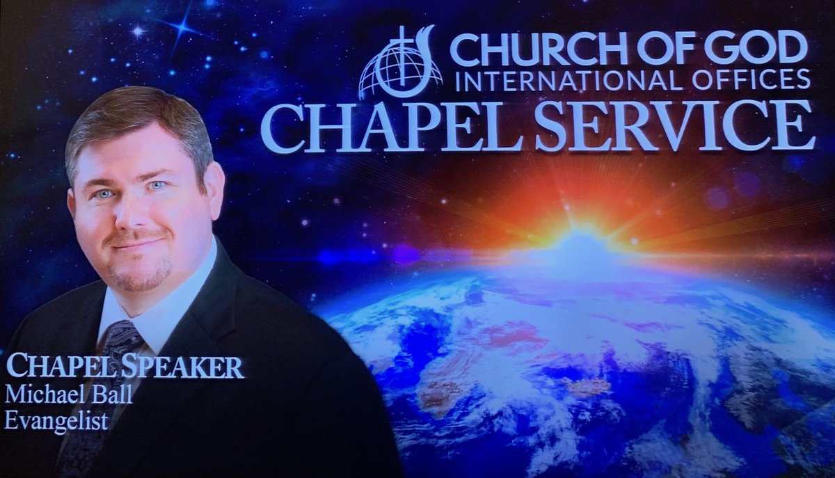 ENCCOG's tweet photo. ENC is excited to share with you that our State Evangelist Michael Ball will be speaking tomorrow (July 10 at 11am) at the Church of God Chapel Service. Lift him up in prayer and Join in live on https://t.co/31Avn6Ah9b or Facebook Live. #enccog #encyd #cogchapel https://t.co/dP1HMP9VeB