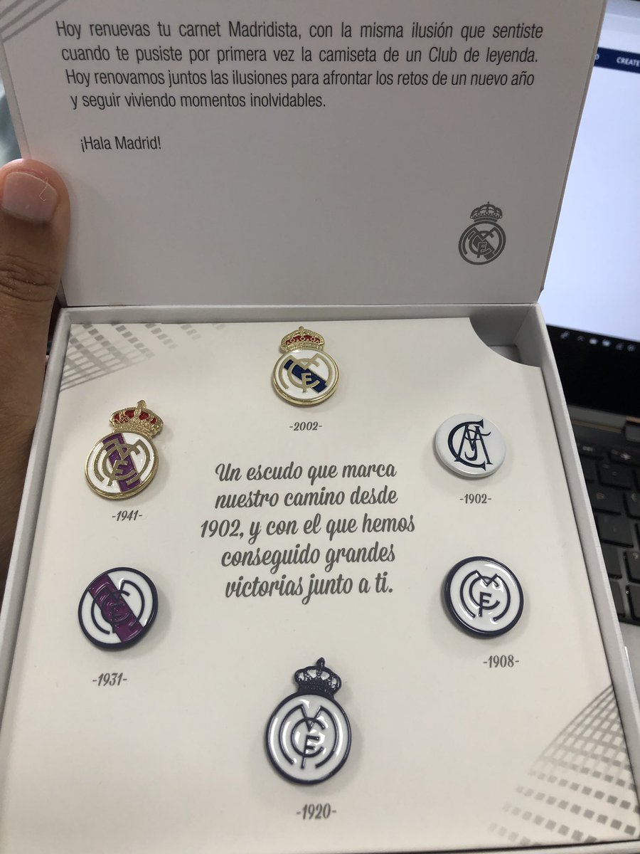 Pack bienvenida carnet madridista