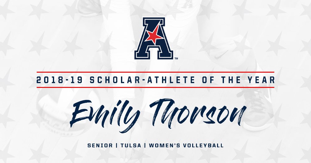 American_VBall's tweet photo. Congratulations to @TulsaVolleyball's Emily Thorson on being named The American's 2019 Women's Volleyball Scholar Athlete of the Year!

📝: https://t.co/sOL3R66TKn https://t.co/0mvPjl3Zff