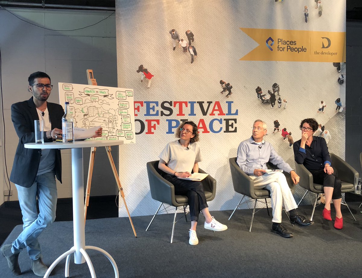 charliecampion's tweet photo. Jaffer Muljiani reporting back on the #ManifestoforChange #Placehack @festivalofplace ““It’s all of our futures &amp; we need to do something more collaborative &amp; comprehensive than just making money from development!” @designcouncil @bdp_com https://t.co/vxLOOpLNBv
