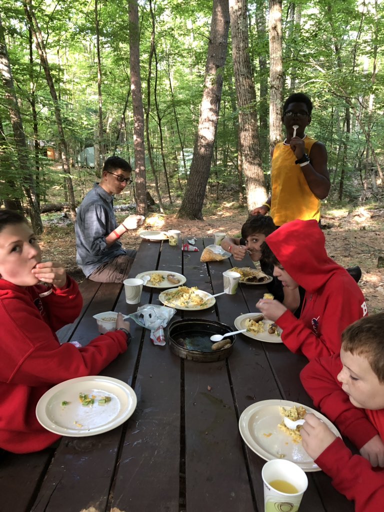 BrewsterBSA's tweet photo. Breakfast was vegetable omelettes and sausages! #BrewsterTroop1 #CampWaubeeka #WPCBSA https://t.co/U5R67MFcVb