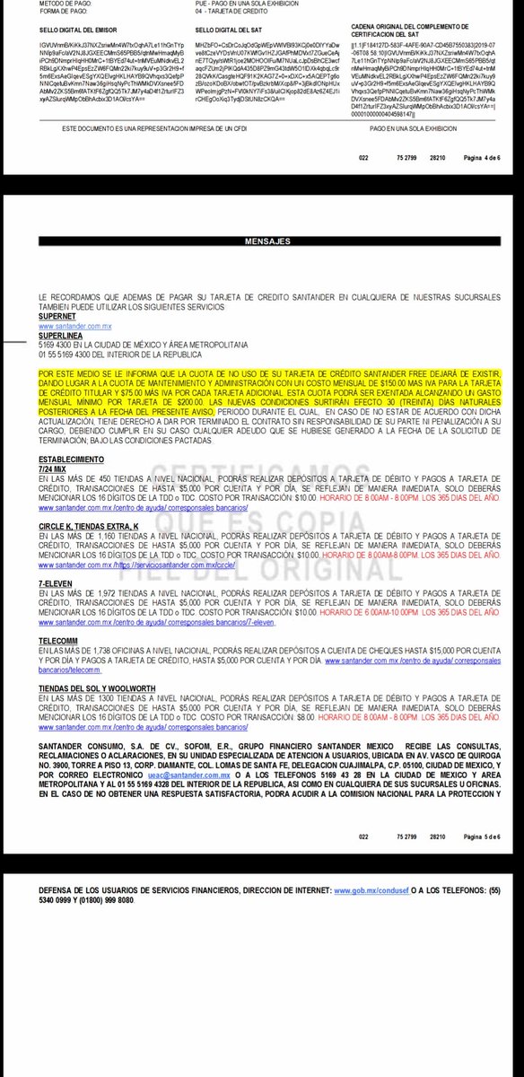 adaliapg's tweet photo. @SantanderMx esta cobrando nuevas cuotas en la tarjeta Santander Free, informando de estos cambios al cliente a través del edo. de cuenta pero una vez que ya hizo los cargos. Ojo ahí @CondusefMX https://t.co/cYsYEcTW4z