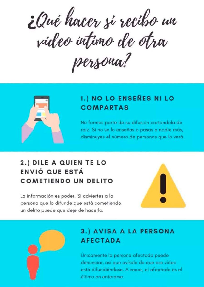 ¿Qué debes hacer si recibes un vídeo íntimo de otra persona?
La decisión es tuya.