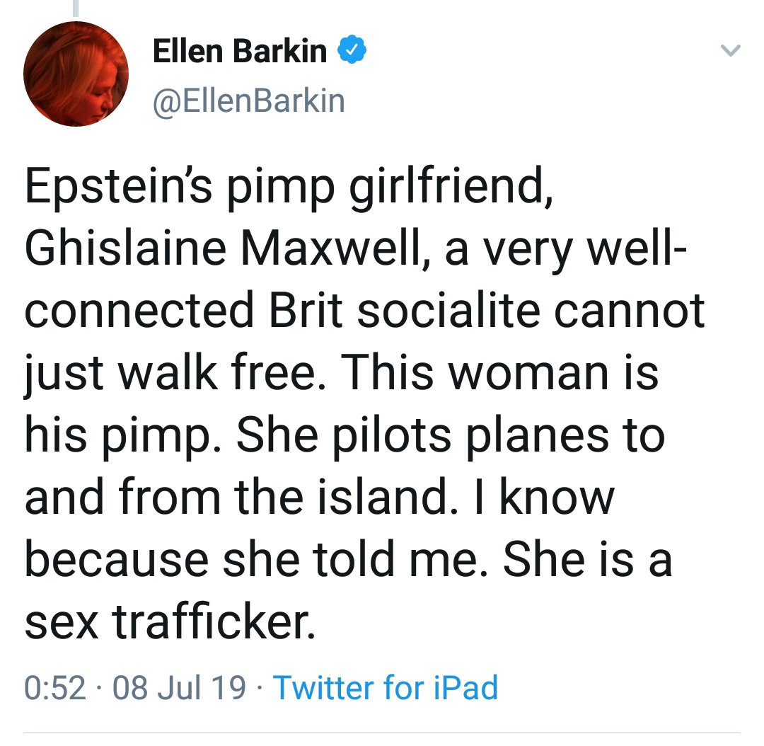 Ronald Perelman is a Trump friend and the ex-husband of Ellen Barkin who just today claimed Ghislaine Maxwell is Epstein's pimp. More recently, Ellen was all set to marry  @InquiryCSA's disgraced lawyer Ben Emmerson, colleague of Amal Clooney.  https://www.laineygossip.com/Ellen-Barkin-calls-off-engagement-to-Ben-Emmerson/37665/amp
