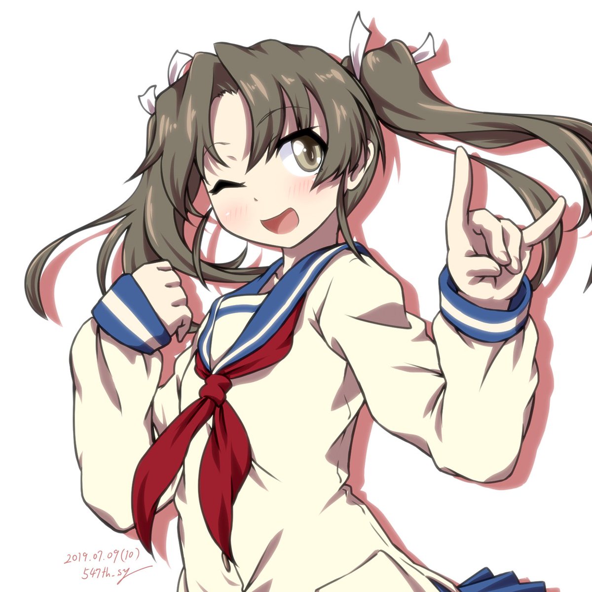 547th_sy's tweet photo. 昨今の一航戦女学生化に対抗すべくJC制服姿になったずいずいさん描きました。京言葉喋りそう？ﾅﾝﾉｺﾄｶﾅ???
やっぱり今回も間に合わなかったのでいつものタグで･･･
明日(今日)早起きしないと駄目なのにもうこんな時間･･･
#瑞鶴
#艦これ https://t.co/msyDF9bM17