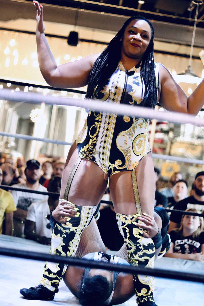 VeraSadlyPhoto's tweet photo. Any move where @fayejackson419 sits on your face is the greatest move in pro wrestling history tbh @WWRProWrestling #WWRCake #LetThemEatCake https://t.co/erebieNkzV