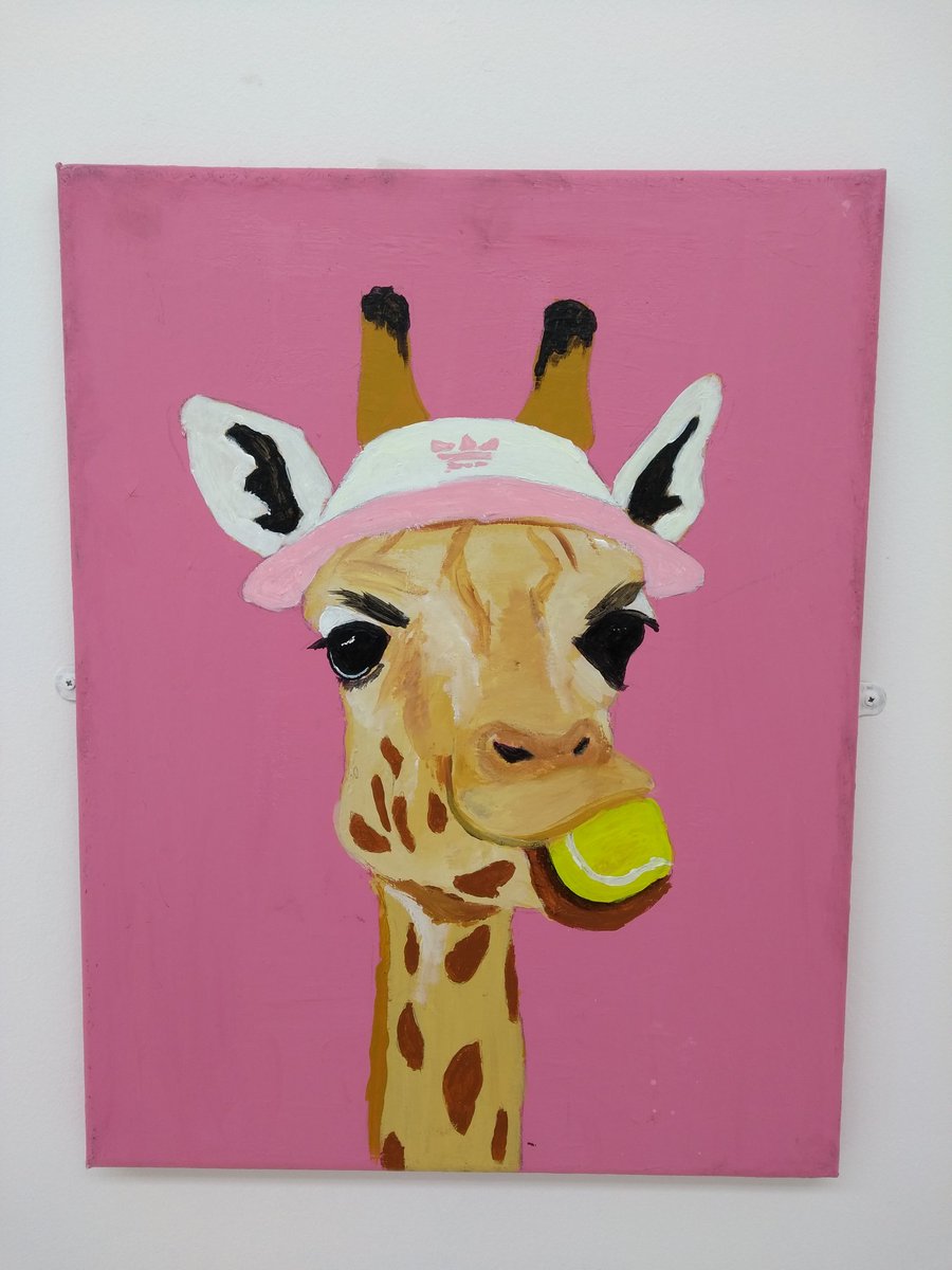 Continuing the #wimbledon theme in <a href="/centremk/">centre:mk</a> today with a look at this year's <a href="/Dad_MK/">MK DAD</a> art exhibition curated by <a href="/artsforhealthMK/">Arts for Health</a> 🦒🎾 So much talent on show from the people of MK #abilitynotdisability #inclusive #art #exhibition #LoveMK