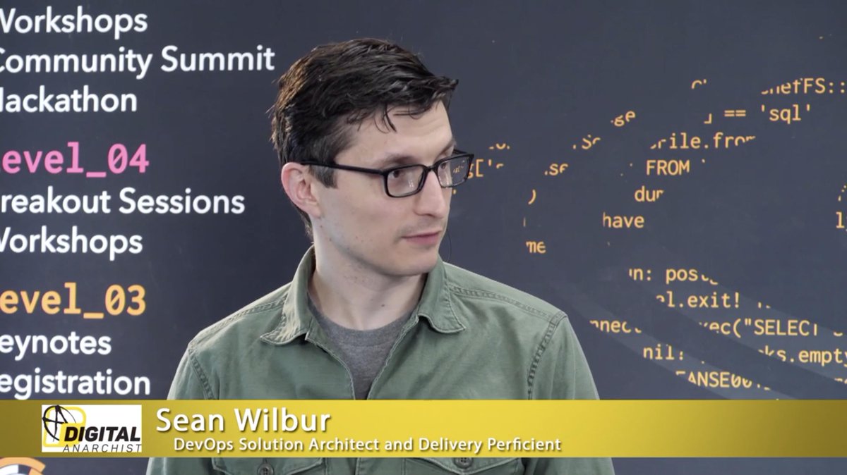 HoardingInfo's tweet photo. When I sat down with Sean Wilbur at #chefconf2019 it was cool to hear about how @Perficient #DevOps practice was born. By doing! - https://t.co/AHfiYD4OZ8 https://t.co/5ztu6SW8Rg