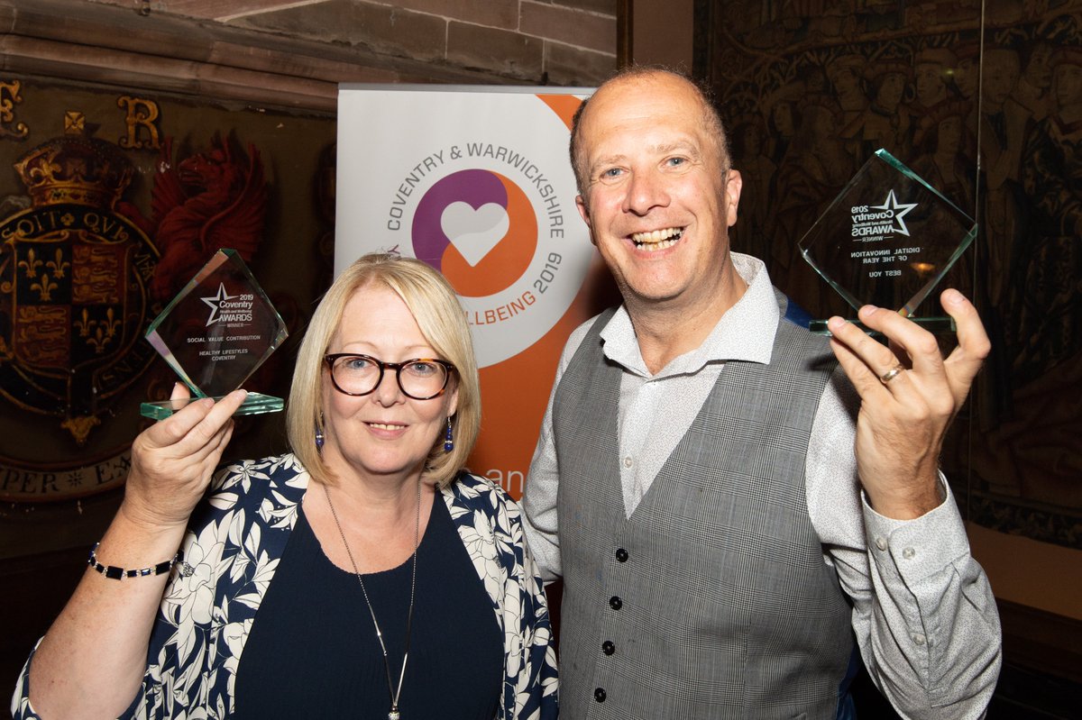 HLSCoventry's tweet photo. Some more great photographs from last nights awards! We are over the moon to have won the award for #SocialValue and #Digital offer with @_BestYou #CovHWBAwards19 @YearofW #MakeBetterHappen #bestpractice @coventrycc https://t.co/AsQF1IO7oY