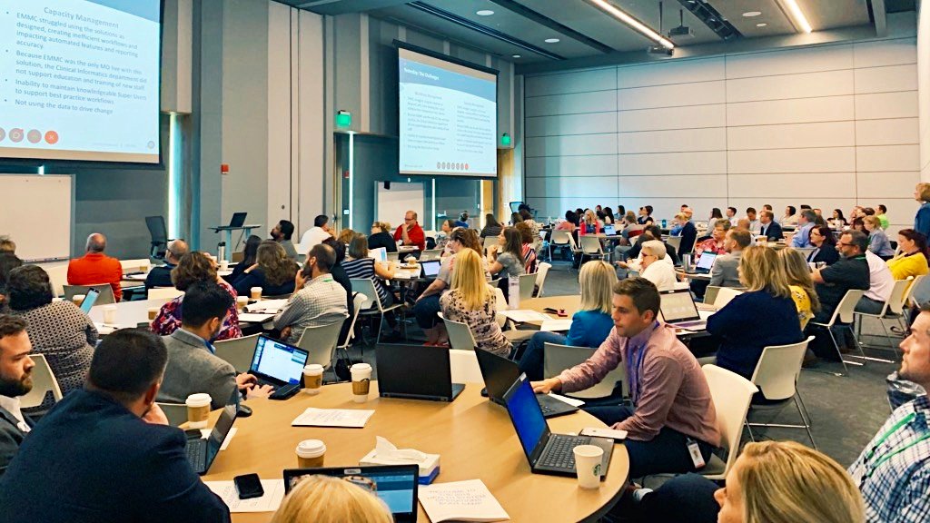 OracleHealth's tweet photo. We are excited to welcome 100+ hospital and client leaders to Kansas City for the Cerner Hospital Operations Boot Camp.

For three days, Cerner Workforce and Capacity Management experts will lead sessions to help attendees improve efficiency and inspire cross-team collaboration. https://t.co/Uo1yX3uyc2