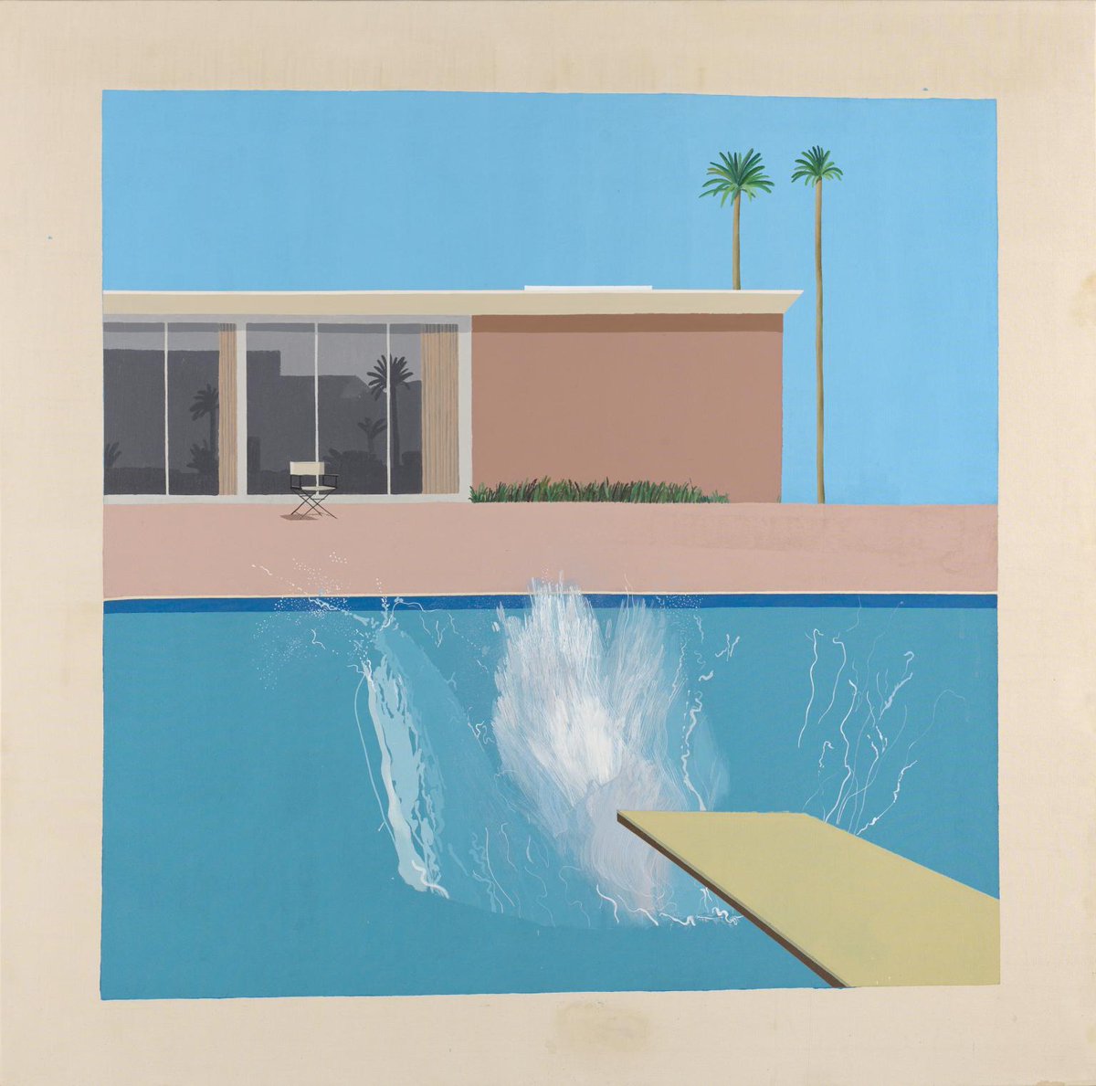 “You must plan to be spontaneous.”
.
‘A Bigger Splash,’ 1967
David Hockney
Tate Collection
.
#DavidHockney #ABiggerSplash #Tate #HappyBirthdayDavidHockney #ArtistBirthday #ArtHistoryBirthdays #ArtistQuotes #ArtistWisdom #ModernArt #ContemporaryArt #FineArt #PopArt #splash #pool