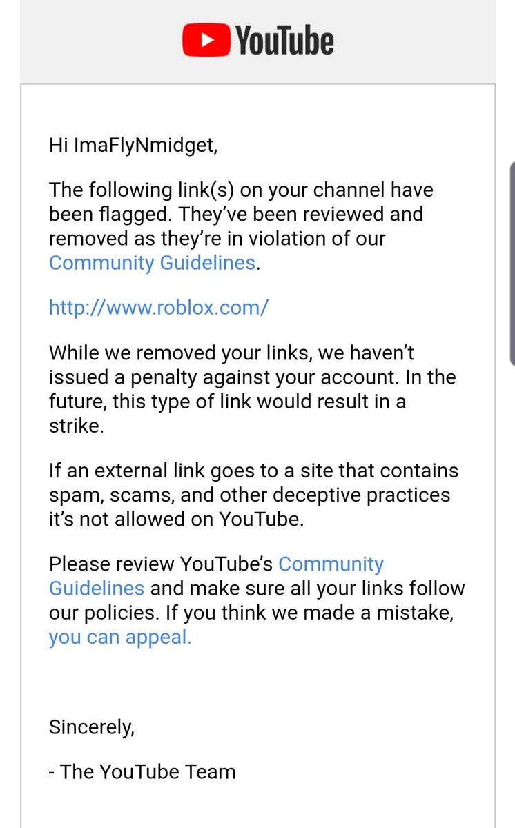Bloxynews Roblox Youtubers Beware Youtube Seems To Be - link description roblox