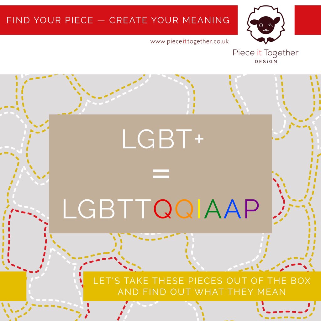 PiTDesignUK's tweet photo. Since the original ‘gay pride’ movement the acronym it birthed has added many pieces. As an expression of diversity and identity, there are those for whom each letter carries real meaning. Join us over the coming days as we delve more into each letter #lgbt #identity #rainbowflag https://t.co/yyjo1QMEYd
