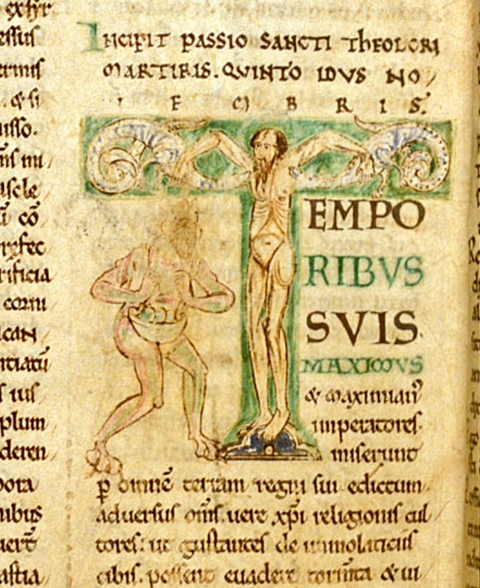 O Xrhsths Ennius Sto Twitter Four Saintly T S St Theodoret Of Antioch St Caesarius Of Terracina Ss Claudius Nicostratus Symphorian Castorus Simplicius St Theodore Of Amasea Arundelms91 Arundel Ms 91 12th