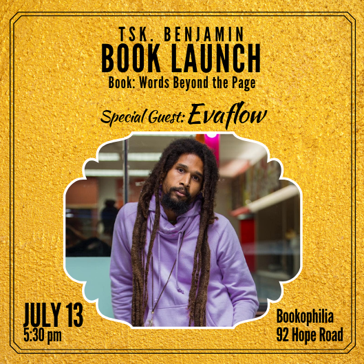 Bookophilia's tweet photo. Stop by Bookophilia this Saturday, July 13, 2019 at 5:30pm for @tskbenjamin book launch of "Words Beyond the Page". Special guests includes @iamevaflow. Come out and enjoy an enlightening words of wisdom, good music and good vibes. #bookophilia #tskbenjamin #WordsBeyongthePage https://t.co/l4oO4D9ZIS