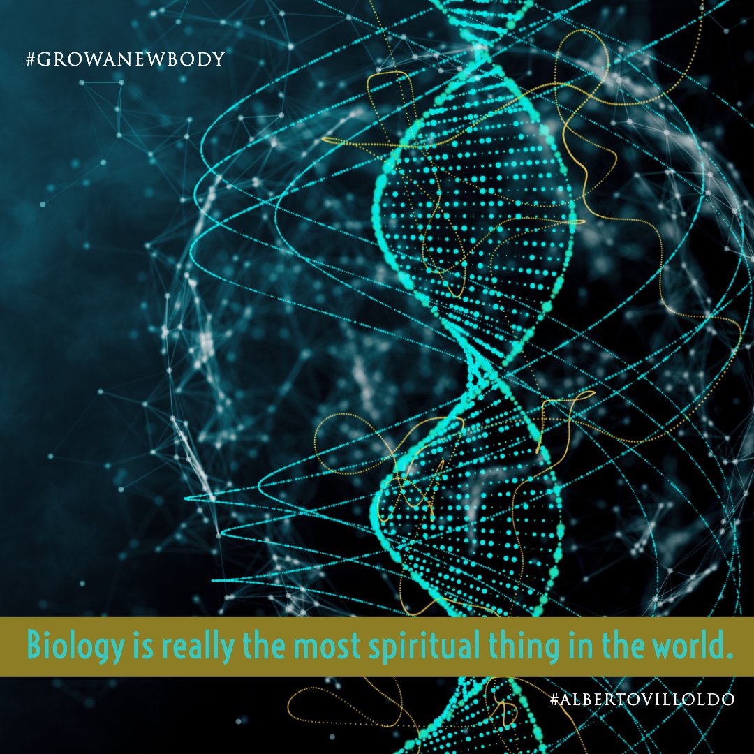 "Biology is really the most spiritual thing in the world."  via <a href="/albertovilloldo/">Alberto Villoldo</a> #albertovilloldo #growanewbody #onespiritmedicine #bodymindspirit #energymedicine #energyhealing #shamanicenergyhealing #biohacking #dna #scienceandspirituality
facebook.com/GrowANewBody/p…