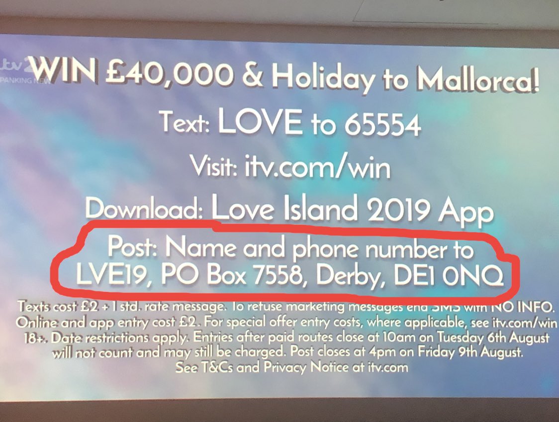 Joe_Sugg's tweet photo. #LoveIsland should pick the 1 person who actually enters the competition via post to win the prize.. just sayin https://t.co/vnGPo4EHRy