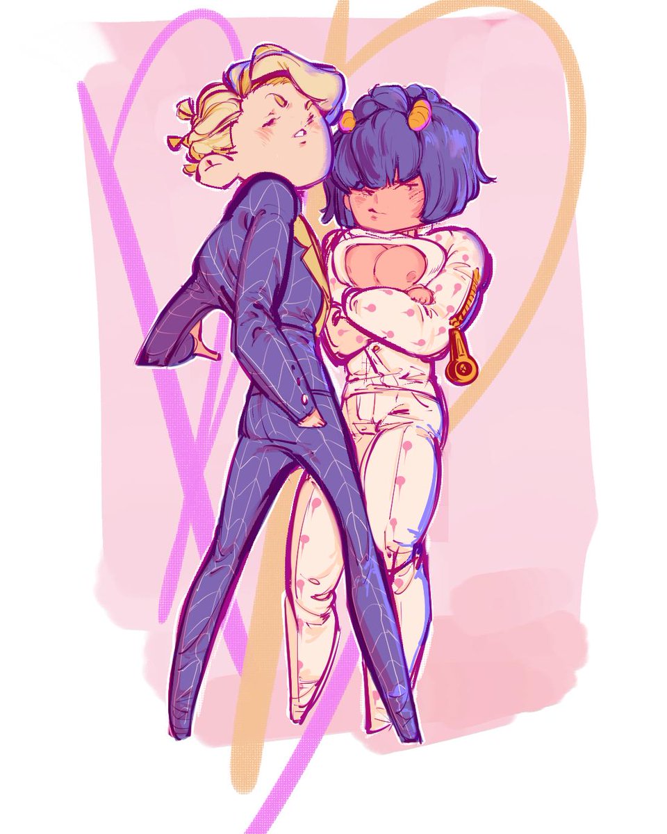 monkiibonbon's tweet photo. one more quick #bupro doodle so i can fan this cutie+horny ship flame πππβ¨πΊ
and yes it's very important i draw bruno's nips poking out all the time, it's quintessential to his character design https://t.co/a9zbXKIonf