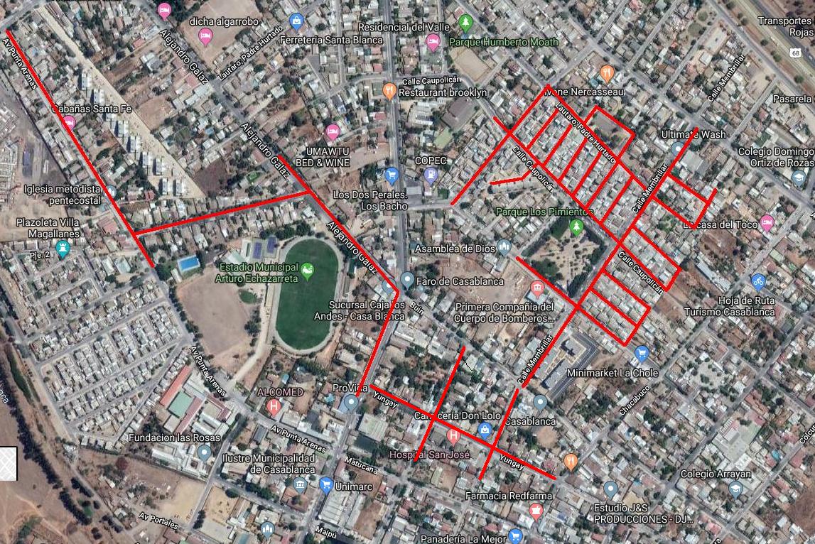 Emelca_cl's tweet photo. Estimados clientes, debido a trabajos en Red de Media Tensión se realizará una interrupción programada del suministro eléctrico el día sábado 13 de Julio entre las 06:00 y 10:00 horas aproximadamente, en sectores según se indica en imagen
#emelca #casablanca #casablancavalley https://t.co/xtDioh41cu