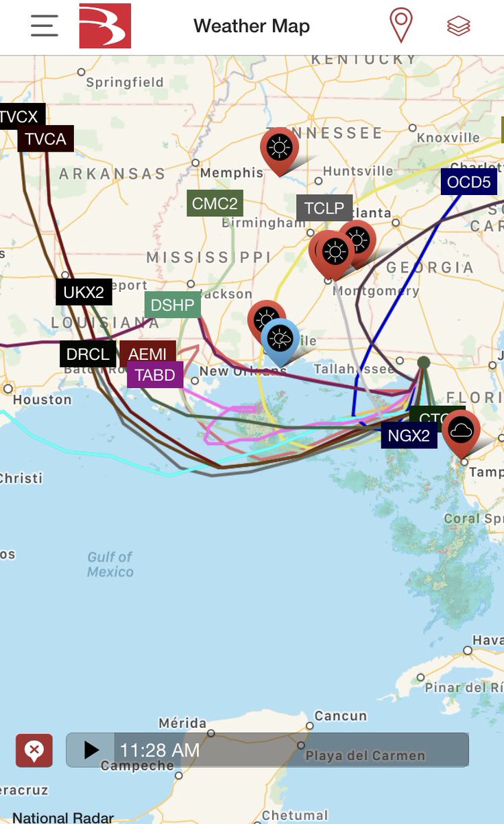 B_Hastings_EMA's tweet photo. GRAPHICS ADDED, sorry.
🌀Tropical Spaghetti Update — Here is the latest graphic of tropical model tracks. What app do you use? How do you get your #CriticalWeatherIntelligence to take appropriate actions during #ALWx events? https://t.co/tB0LZtIsHu