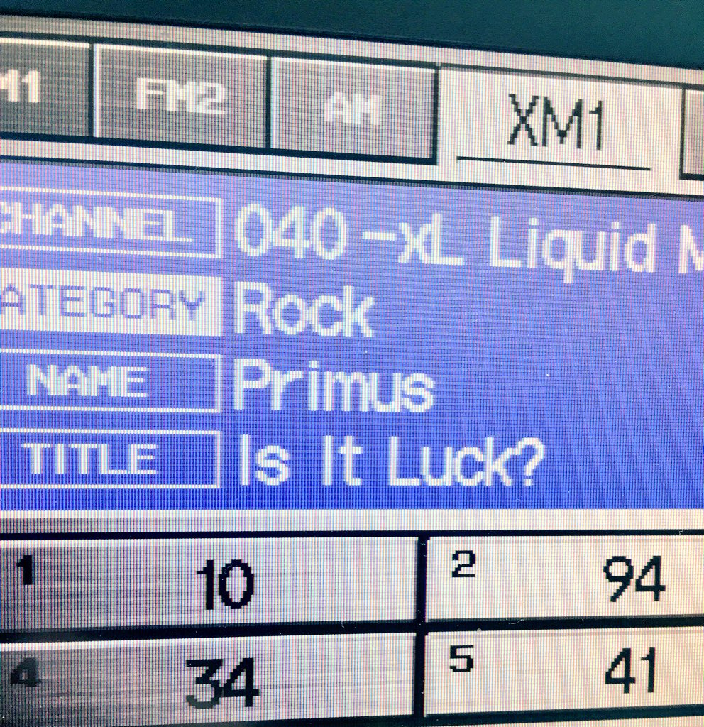 triplemg34's tweet photo. @ShawnTheButcher I’ve been clamoring for this song to be played either here (@SXMLiquidMetal) or on @SXMTurbo for so long now.. well worth the wait!! #PrimusRules #IsItLuck? Sure mutherfuckin is! @primus https://t.co/OJV2pX1n4x