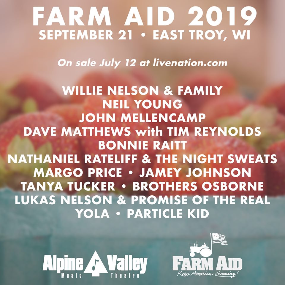 festivaloutlook's tweet photo. Willie Nelson, Neil Young, Dave Matthews, Lukas Nelson, Nathaniel Rateliff, and more set for @FarmAid 2019: https://t.co/KllJDE9eSA https://t.co/3NrJkO4gzQ