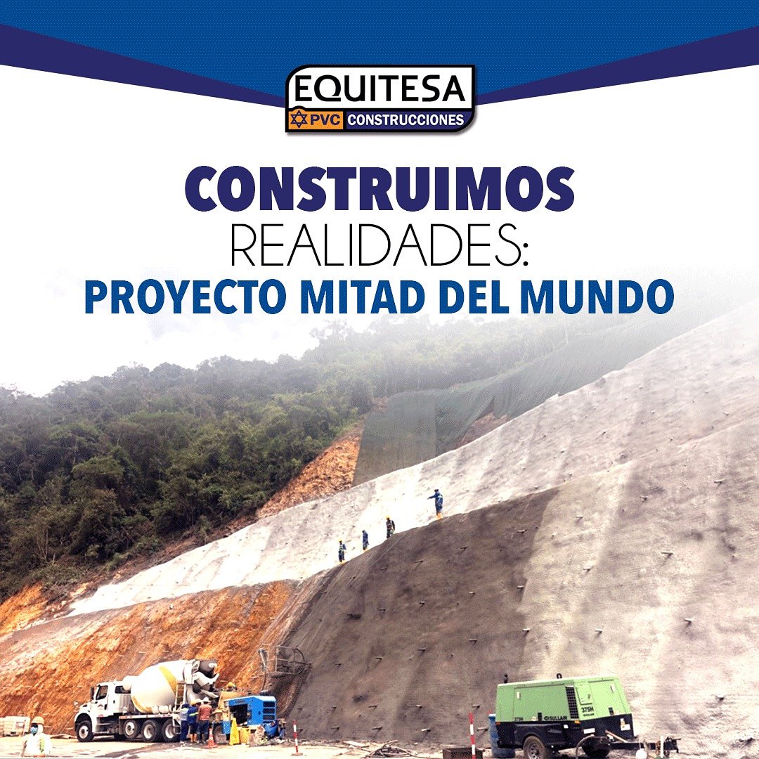 EquitesaEC's tweet photo. Construimos realidades, en Equitesa hoy te mostramos el proyecto Mitad del mundo. ✔️🚜🚛🇪🇨⠀⠀⠀⠀⠀⠀⠀⠀⠀
⠀⠀⠀⠀⠀⠀⠀⠀⠀
#equitesa #construccion #constructora #maquinariapesada #building #proyectosciviles #ingenieros #arquitecto #ingenieria #ingcivil #guayaquil #guayas https://t.co/AlMNy2lF7X
