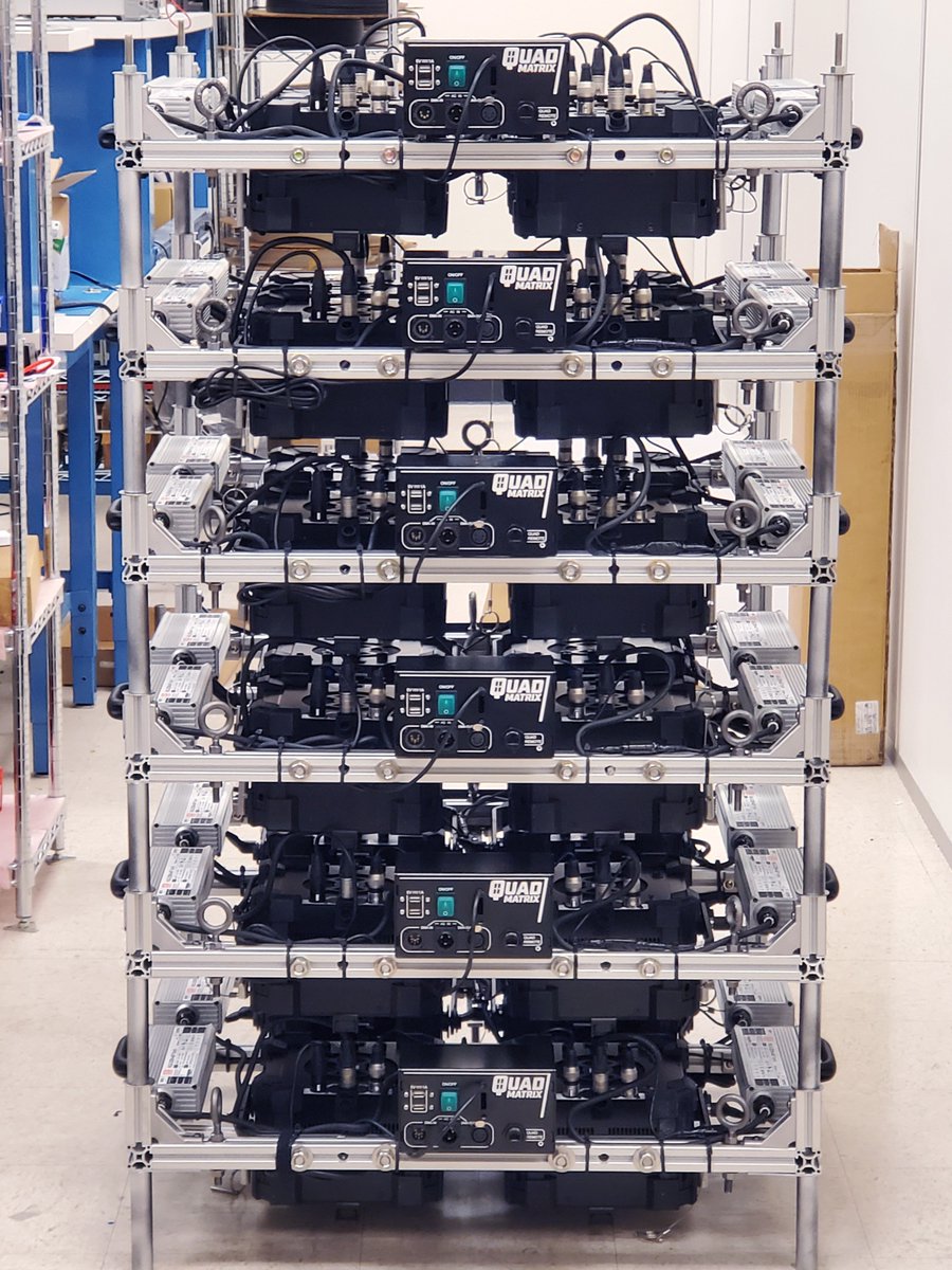 Here's a stack of Quad Matrix fixtures in their space light configuration!