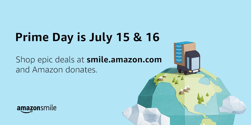 Don't forget to choose us on Amazon Smile when you shop on #primeday.