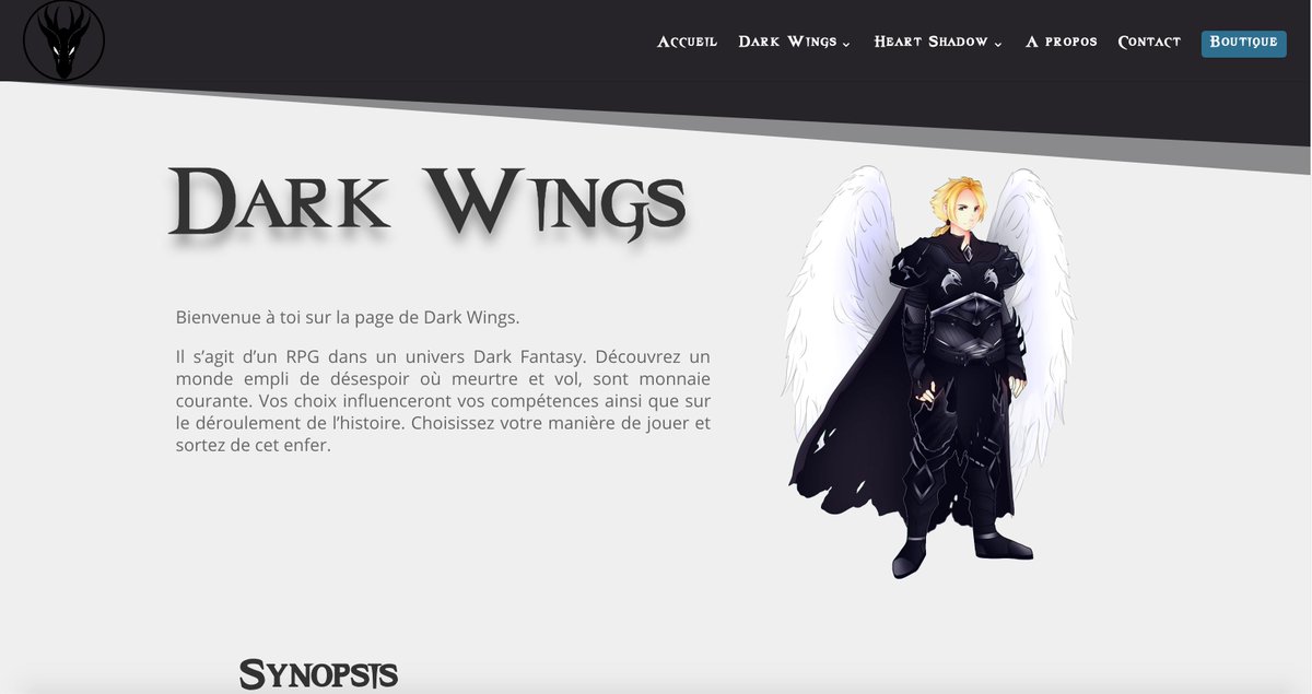 DarkWingProject's tweet photo. DWproject a maintenant son propre site internet. Vous pouvez découvrir l'histoire des personnages de Dark Wings et Heart Shadow, l'équipe derrière le projet, ainsi qu'une boutique pour les produits dérivés.
-> https://t.co/A3FthNldfe <-
#dwproject #jeuxvideo #indiedev #geek #RPG https://t.co/NQjYiUpPgz