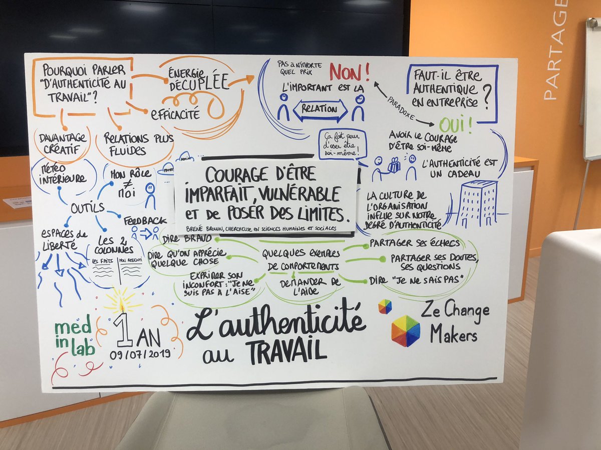 medinlab's tweet photo. Intervention d’@helene_dib de @zechangemakers au #MedinLab sur l’authenticité au travail : 

“L’authenticité commence par soi-même et n’est pas une fin en soi : c’est un chemin à pourcourir” ⚡️ https://t.co/caDvZ0knxn