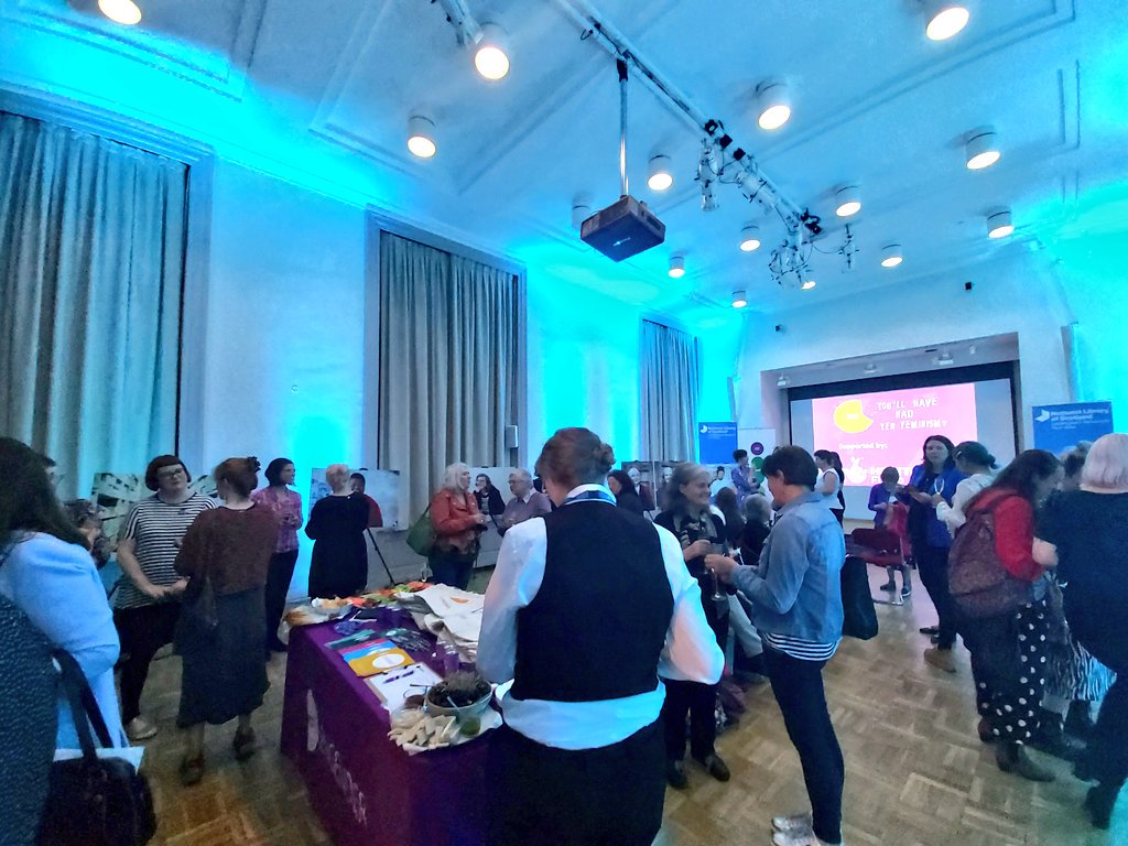 EngenderScot's tweet photo. Great to see so many people here for the launch of our #Engender25 You'll Have Had Yer Feminism? exhibition offering a snapshot of the women's equality movement in Scotland over the past 25 years! https://t.co/8g5MxiZvsm