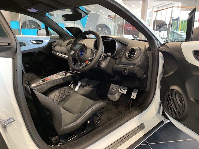 AlpineCentre's tweet photo. High spec #AlpineA110 Pure, ready for immediate delivery.

Featuring:
◽18" Grey diamond turned Serac alloy wheels 
◽Sports exhaust 
◽Premium Focal audio system 
◽ #Alpine blue brake calipers.
£525.29 per month with 5.9% APR Representative: https://t.co/USMge0Pvij #AlpineCars https://t.co/yVfQcrCSqy