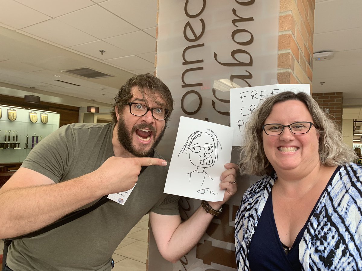 scout615's tweet image. Thanks for the ‘crappy portrait’! @JonathanAuxier I can’t wait to Share Peter Nimble with my Ss. #GLCSread20 #nerdcampmi2019