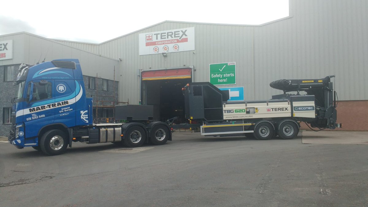 TerexEcotec's tweet photo. The TBG 620 on its way to Poland #Ecotec #HighSpeedShredder https://t.co/KszJfgV4lh