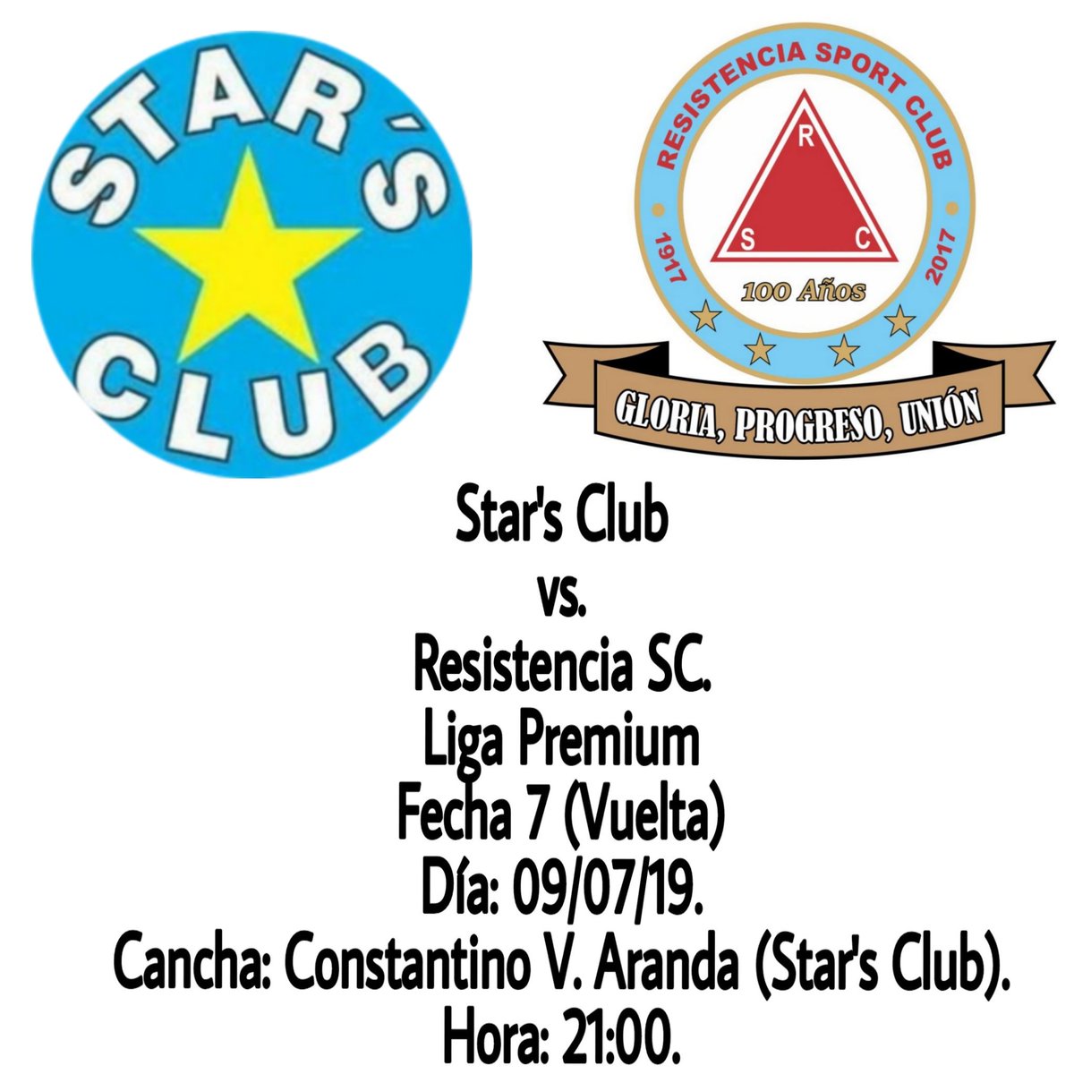 StarsClubF's tweet photo. El día de hoy recibimos a Resistencia SC, por la fecha 7 de la Liga Premium.
¡Te esperamos!
#VamosStars🔵🔵🔵 https://t.co/WMXHywyFfb