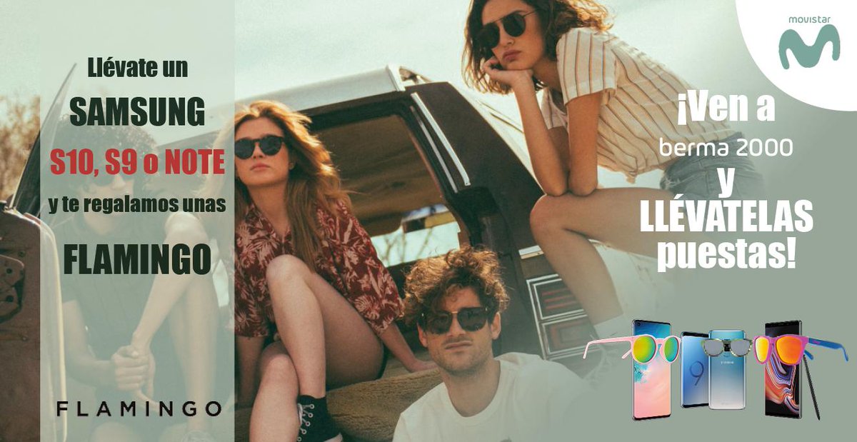 berma_2000's tweet photo. 👉Recuerda que en @Berma2000 con la compra de un 📲SAMSUNG:
➡S10
➡S9
➡Note
Te regalamos🎁 unas @FlamingoGlasses 🕶

#flamingo #gafas #sol #verano #regalo #oferta #samsungs9 #samsungnote #samsungs10 #berma2000 https://t.co/PJfEI28CTW