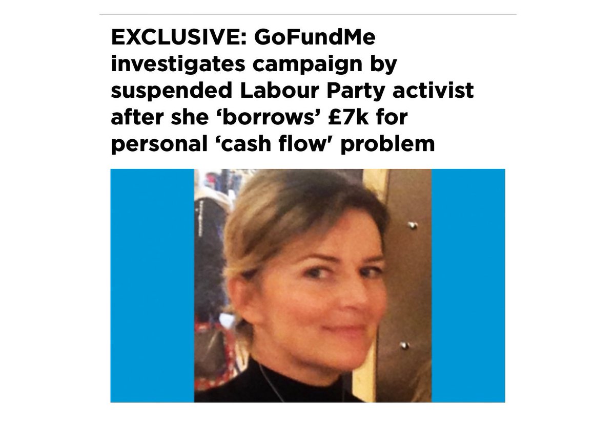 The £30k obtained from unknown sources currently sits in Ms James account awaiting the legal battle with  @UKLabour, although she has been caught “borrowing” from it to fund her personal cash flow problems!  https://talkradio.co.uk/news/exclusive-gofundme-investigates-campaign-suspended-labour-party-activist-after-she-borrows-ps7k