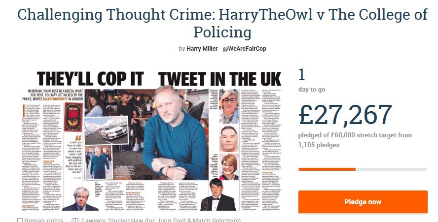 Emboldened by the lack of successful legal action against their increasingly blatant transphobia, some “gender critical” individuals have turned to crowdfunders to finance their campaignsHere’s “Harry the Owl” raising £27,267 to fight for no consequences for anti-trans hate!