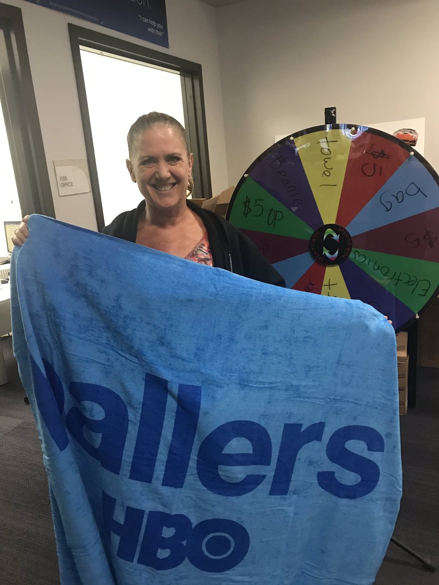 Mike Nguyen (@tustindag) on Twitter photo Another winner from the prize wheel. Wendy Carter with the Ballers towel. #TuggleNation <a href="/anthonyetuggle/">Anthony E. Tuggle</a> @BJTaylor_5 <a href="/LoWells111/">Lo Wells</a> #LifeatAtt Another winner from the prize wheel. Wendy Carter with the Ballers towel. #TuggleNation <a href="/anthonyetuggle/">Anthony E. Tuggle</a> @BJTaylor_5 <a href="/LoWells111/">Lo Wells</a> #LifeatAtt