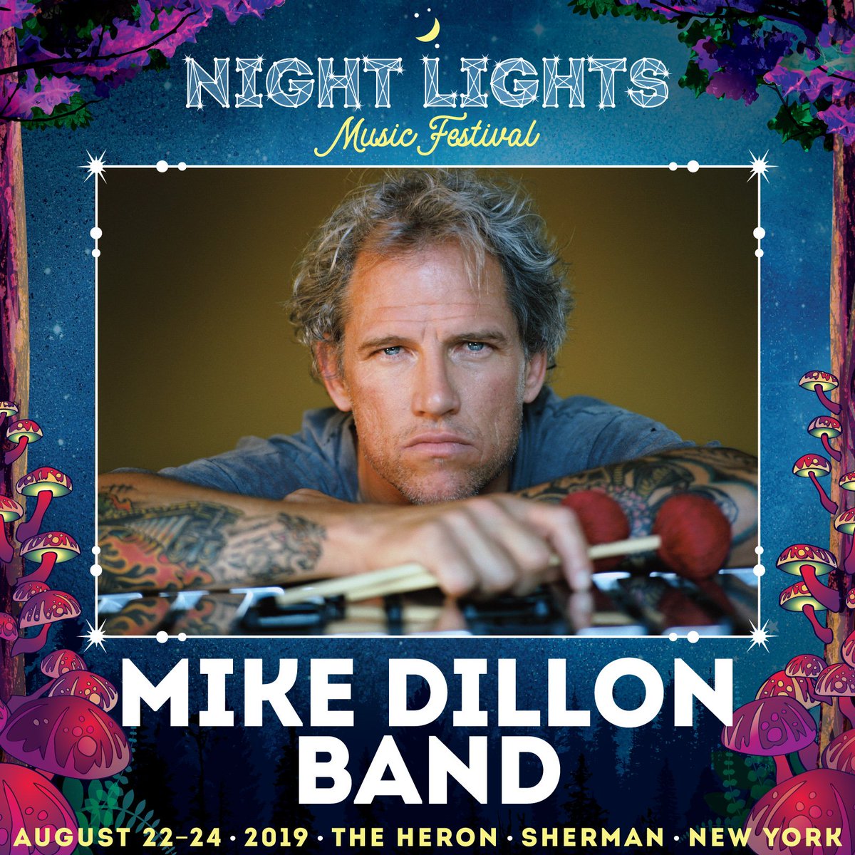 How many artists have been praised a “punk rock provocateur,” “jazz  vibraphone visionary,” and “percussion virtuoso” in the same sentence? There’s only one: <a href="/MikeDillonBand/">The Mike Dillon Band</a> 

For more details about Mike Dillon Band, FAQ's and ticketing visit us at bit.ly/NLMF2019Tix