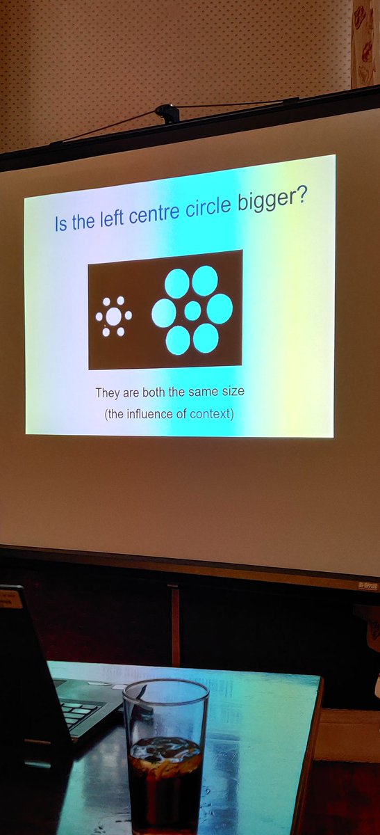 BCU_PsychPhD's tweet photo. Size Contrast illusion presented at #BrumPitP by Dr. Silvio Aldrovandi from @MyBCU,@BCU_Psychology. Very good attendance to discuss if we know what we want! @BPSWestMids @BPSCognitive https://t.co/Ths0e8ghlZ