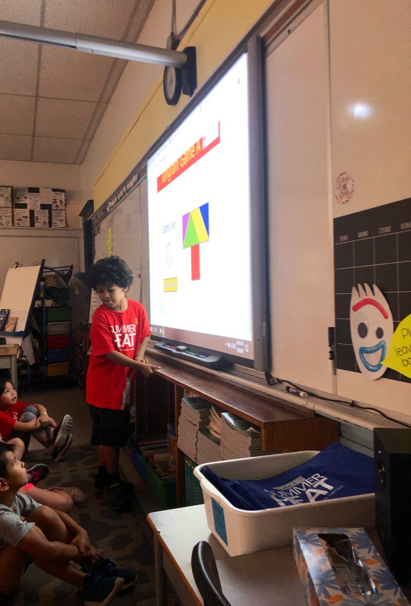 missgligic's tweet photo. The Grade 2/3s practiced their math skills with virtual tangram puzzles! “Can we do this again tomorrow?” 😅 #mathisfun #tangrams @ECSummerHeat @DSBNSummerHEAT https://t.co/YM3V9NdL9t