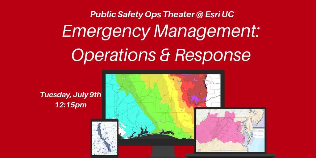 GISPublicSafety's tweet photo. Emergency Management: Operations & Response
#EsriUC #GIS #PublicSafety #Esri #ArcGIS #EMOps #EmergencyManagement https://t.co/bbUYhBunJ0